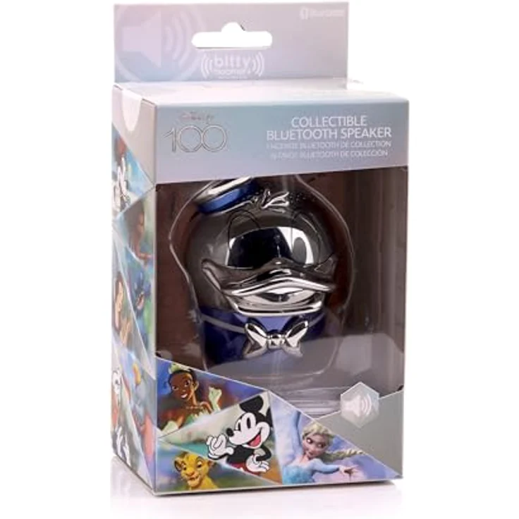 Bitty Boomers Disney 100 Donald Duck - Mini Bluetooth Lautsprecher, Ultra-tragbarer 5,1 cm hoher Lautsprecher, Bluetooth 5.0, Schwarz – Bild 5