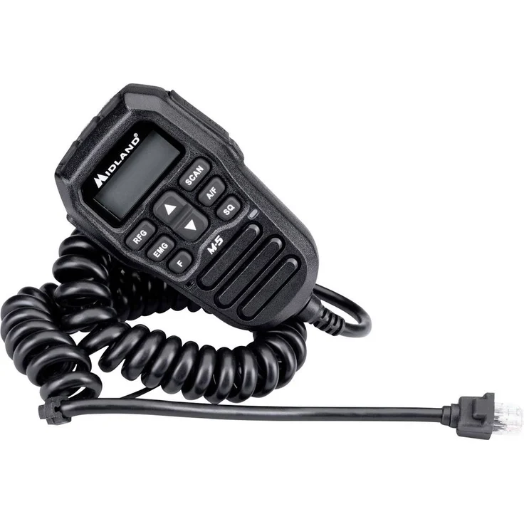 Midland M-5 CB Mikrofon mit Display und Funktionstasten, Schwarz