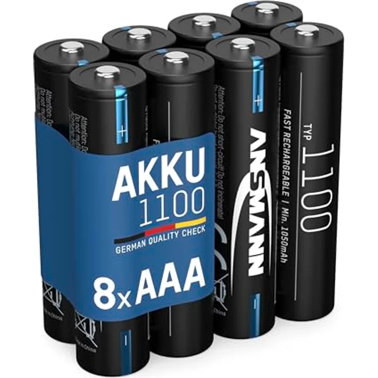 ANSMANN Akku AAA 1050mAh NiMH 1,2V - wiederaufladbar, hohe Kapazität (8 Stück) – Bild 2