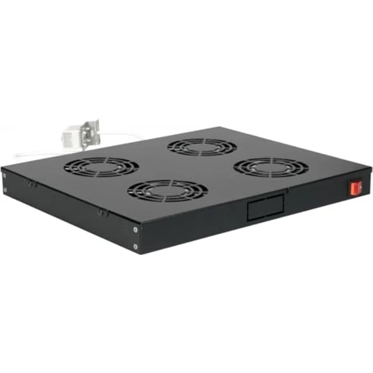 Equip Lüftermodul 19" für Serverschränke, 4xLüfter RAL9005 - Hochwertige Material, Langlebig, Robustheit – Bild 1