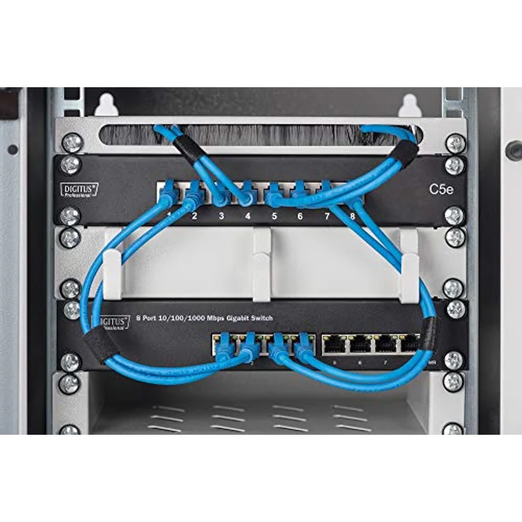 DIGITUS Gigabit Ethernet Netzwerk-Switch - 10 Zoll - 8 Ports - Unmanaged - Backplane 16 Gbps - Auto MDI-MDI-X - Schwarz – Bild 6