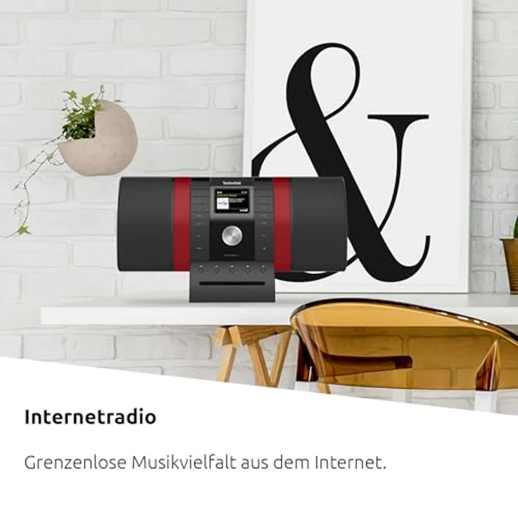TechniSat Multyradio 4.0 SE (Internetradio, DAB+, UKW, WLAN, Bluetooth), Radio, Rot, Schwarz – Bild 3
