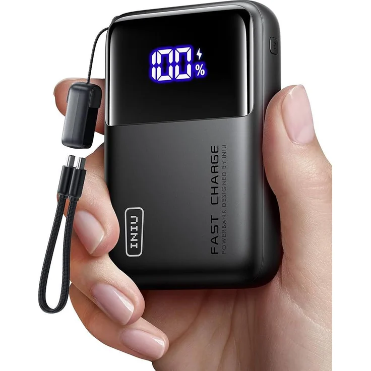 Nilox Tech Powerbank 20000mAh, 65W USB-C Schnellladegerät für Notebook, Schwarz