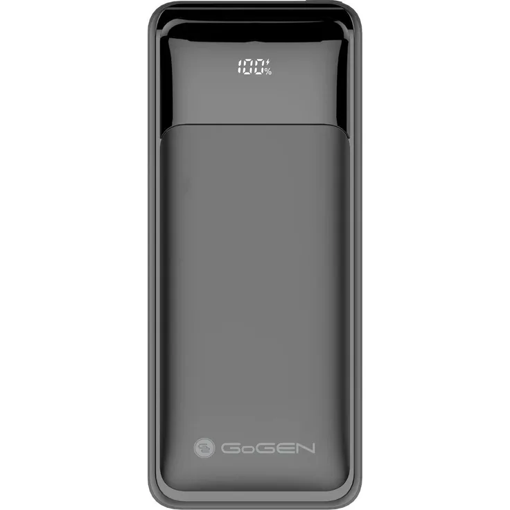 GoGen Powerbank PB300002B, 30000 mAh mit 65 Watt Leistungsabgabe und Power Delivery, Schwarz
