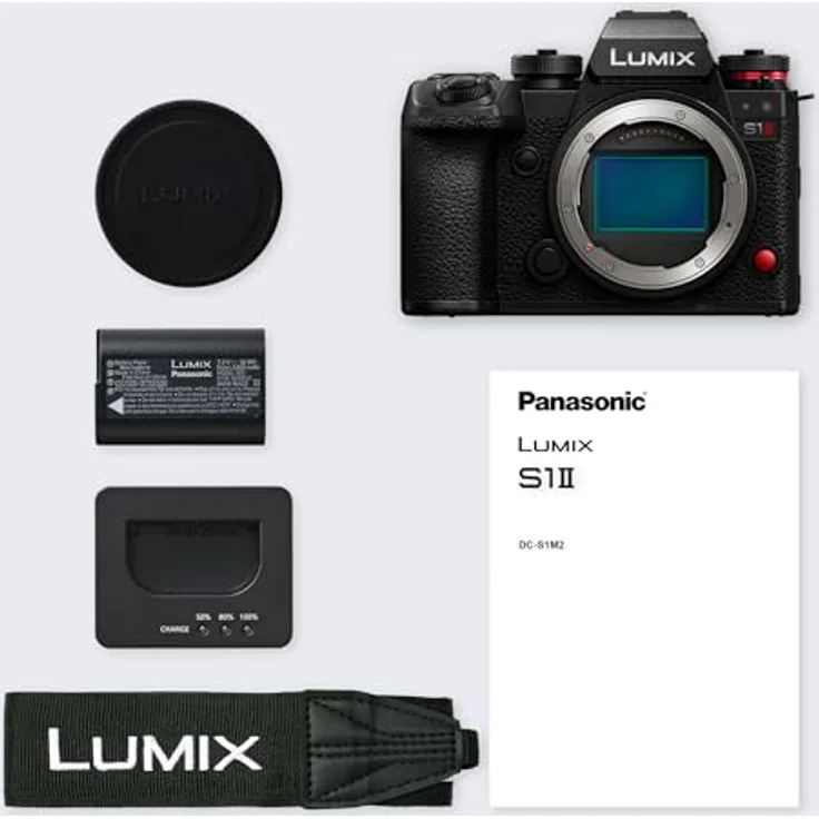 Panasonic LUMIX S1II, Vollformat Kamera mit 24MP, 4K 120p, 5.1K 60p Open Gate Video, Active I.S, 4:2:2 10-bit Aufnahme, L-Mount, DC-S1M2E – Bild 2
