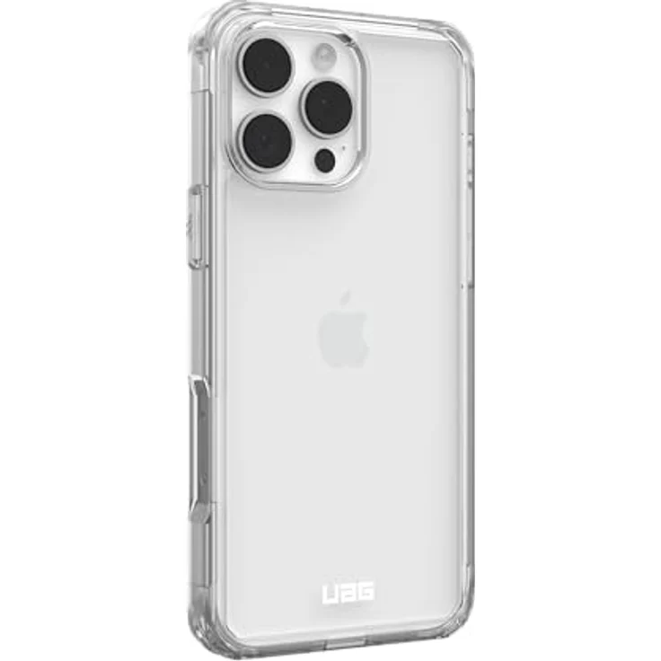 URBAN ARMOR GEAR Plyo Case kompatibel mit Apple iPhone 16 Pro Max Hülle (Wireless Charging kompatibles Cover, Sturzfeste Air-Soft Ecken, Erhöhter Rand) Ice (transparent) – Bild 3