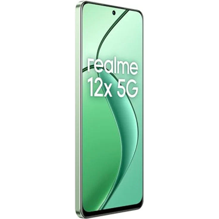 Realme 12x 5G Smartphone 6+128 GB, 50MP AI Camera, TÜV SÜD 48-Month Fluency Protection, 120Hz Eye Comfort Display, 360° NFC, 5000mAh Battery, Feather Green – Bild 4