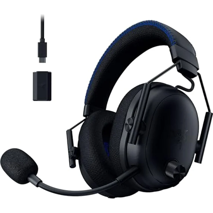 Razer BlackShark V3 Pro, Gaming Headset für PlayStation, kabellos und kabelgebunden, Over-Ear, Schwarz, 50 mm Treiber, Rauschunterdrückung, Spatial Audio, lange Akkulaufzeit – Bild 1