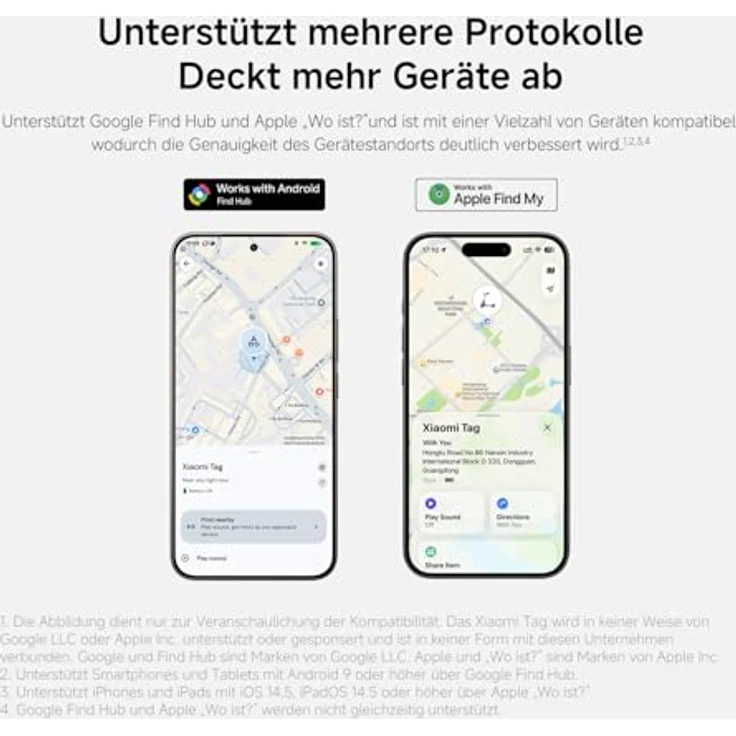 Xiaomi Smart Tag, Tracker für Gepäck und Haustiere, kompatibel mit Apple Find My und Google Android Find Hub, IP67, Batterielaufzeit über 1 Jahr, 1er-Pack – Bild 3