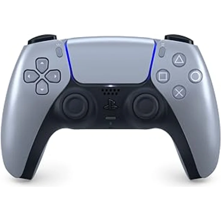 Playstation DualSense Wireless-Controller - Sterling Silver, immersives haptisches Feedback, adaptive Trigger, integriertes Mikrofon – Bild 1