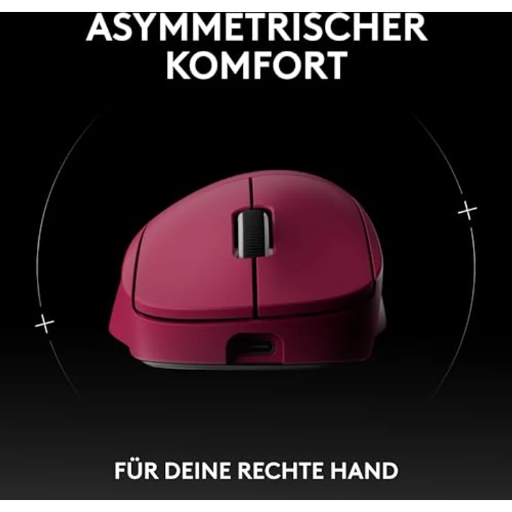 Logitech G PRO X SUPERLIGHT 2 DEX - Maus - ergonomisch - Für Rechtshänder - optisch - 5 Tasten, Pink – Bild 2