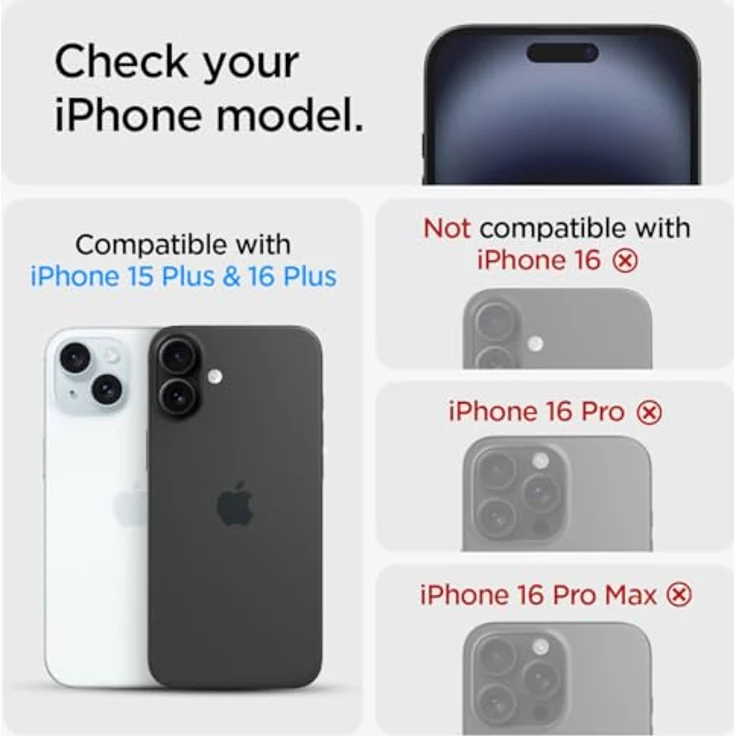 Spigen Glas.tR EZ Fit Schutzfolie kompatibel mit iPhone 16 Plus, iPhone 15 Plus, 2 Stück, Kratzfest, 9H Härte Folie, Transparent – Bild 2