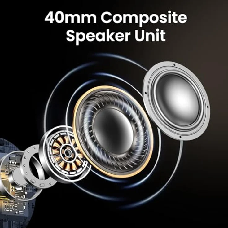 Ugreen Hp202 Hitune Max5 Wireless In-Ear-Kopfhörer mit Hybrid Noise Cancellation ANC - Schwarz, Bluetooth 5.0, 90 Stunden Akkulaufzeit, USB-C Schnellladung – Bild 4