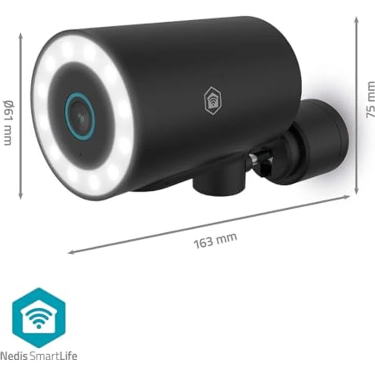 Nedis SmartLife Aussenkamera 4K Wi-Fi Spotlight, 3840x2160 IP65, mit Cloud Storage, Schwarz – Bild 4