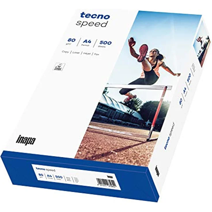 inapa Drucker-/Kopierpapier tecno Speed: 80 g/m², A4, weiß, 2500 Blatt - schnell und staufrei drucken – Bild 2