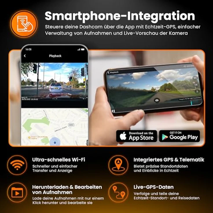 Halo Pro Dual Dash Cam – Bild 4