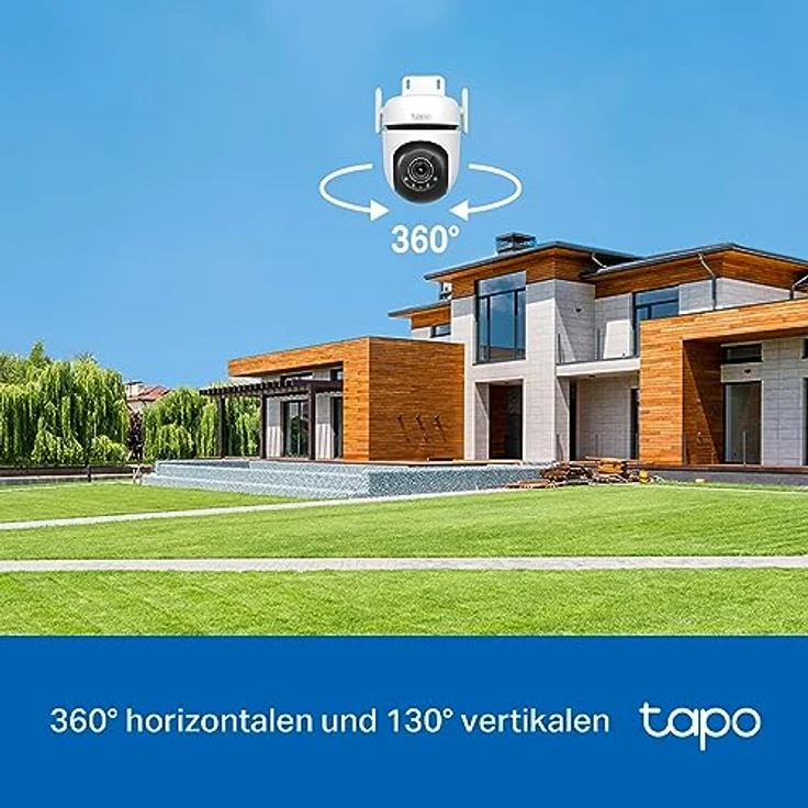 TP-Link Tapo C520WS Überwachungskamera Außen, Starlight Farbe Nachtsicht,360° Kamera aussen, 2K 4MP, 2 leistungsstarke Antennen,IP66 wetterfest, Sicherer lokaler&Cloud-Speicher, AI-Erkennung,Tapo APP – Bild 5