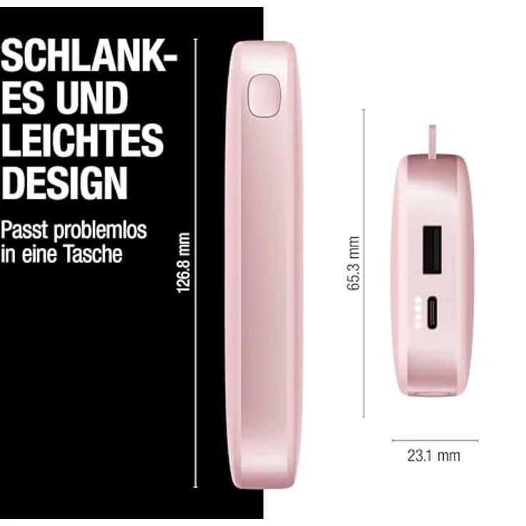 FRESH N REBEL 2PB12100PP Ultra Fast Charge Powerbank 12000 mAh, 20W PD, Pastellpink, für schnelles Laden und 6 Sicherheitsfunktionen – Bild 5
