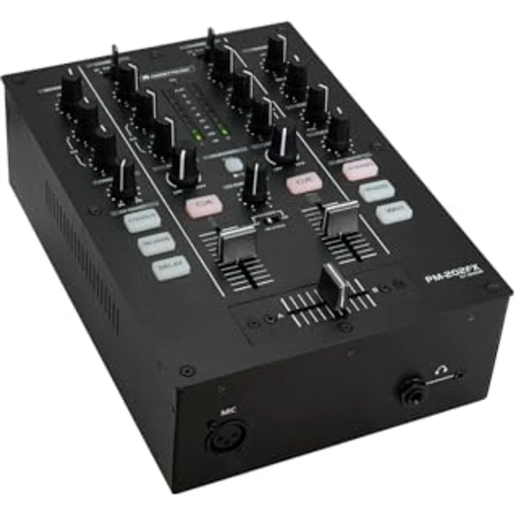 OMNITRONIC PM-202FX, 2-Kanal-DJ-Mixer mit Bluetooth, bipolarem Filter und 6 Soundeffekten – Bild 2