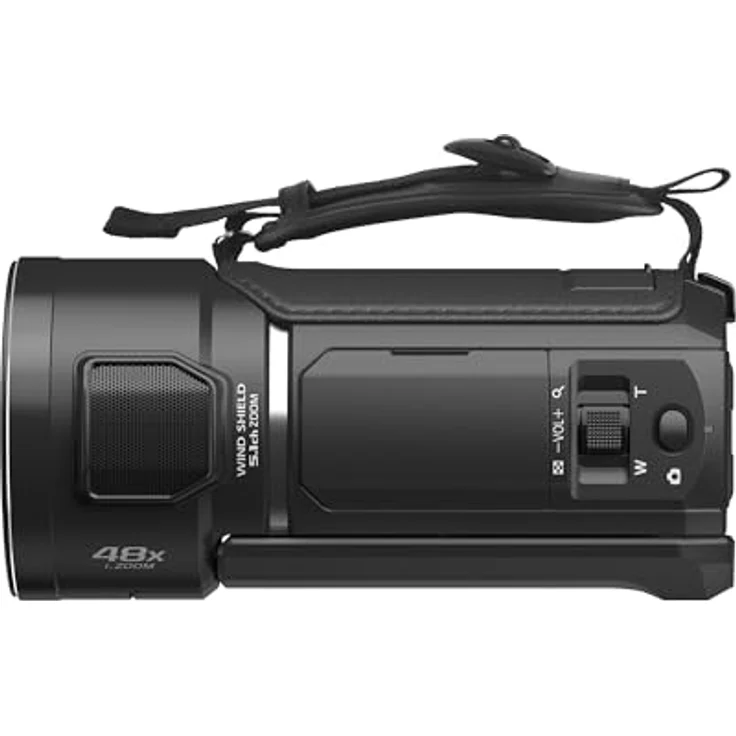 Panasonic HC-V900E-K, Semiprofessioneller Camcorder mit 24x optischem Zoom, 5-Achsen O.I.S, F1.8 Objektiv, Full HD, Schwarz – Bild 3