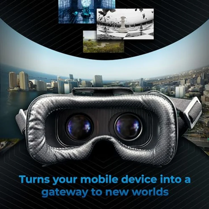 Kiiroo Virtual-Reality-Headset, VR Brille mit HD Harzlinse und einstellbarem IPD, Schwarz – Bild 6
