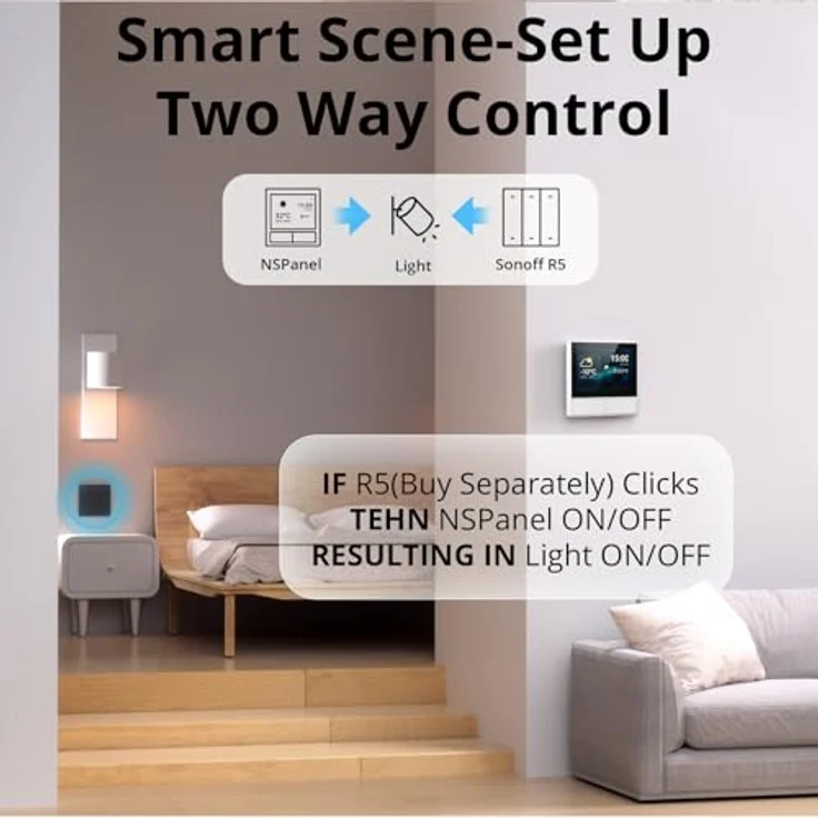 Sonoff NSPanel, Smart Home Hub mit HMI-Steuerung und intelligenter Temperaturregelung, Weiss – Bild 8