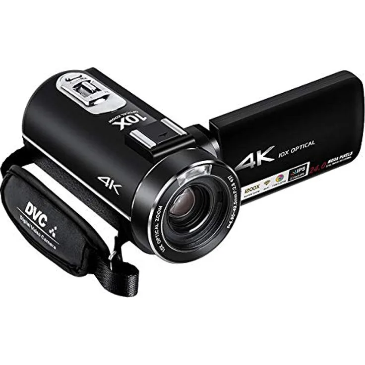 LIPA AD-C7 Camcorder 4K, Sony-Objektiv, 120-facher Zoom, Wifi, mit Stativ- und Mikrofonanschluss