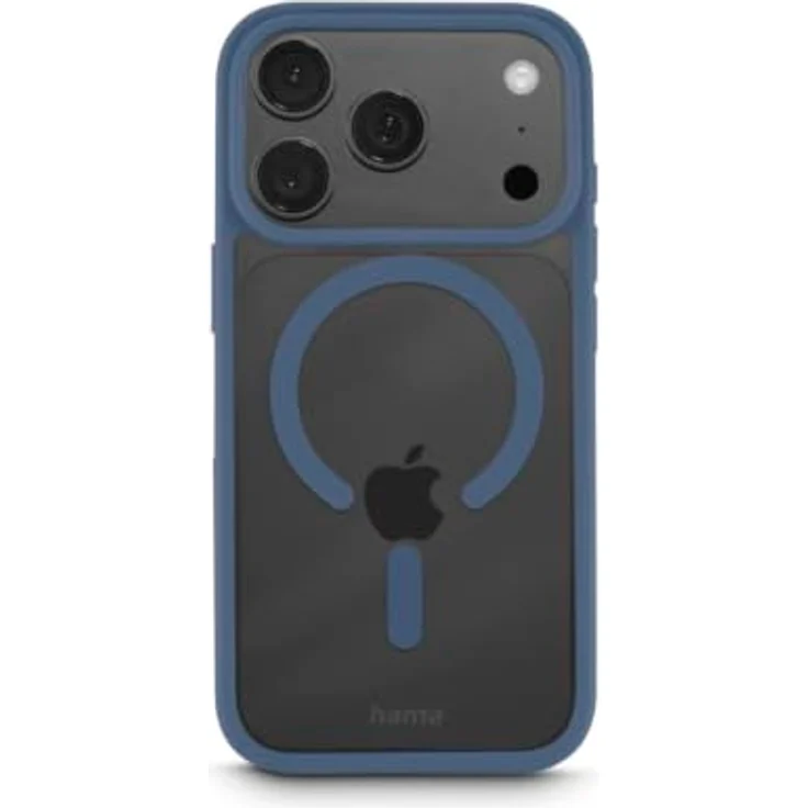 Hama 232451 Frame Protect Cover für Apple iPhone 17 Pro / 18 Pro, magnetisch, transparent, blau – Bild 1