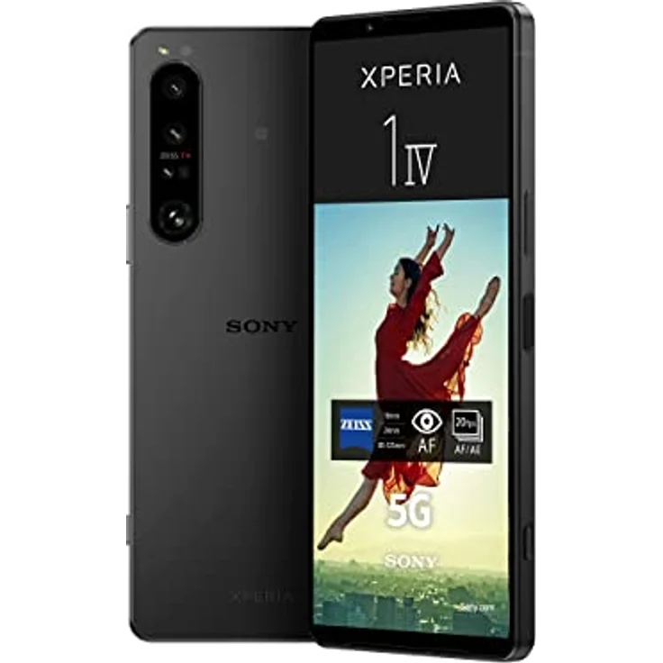 Sony Xperia 1 IV (5G Smartphone, 6,5 Zoll, 4K HDR 120 Hz OLED-Display, Dreifach-Kamera mit optischem Zoom (ZEISS T*), 3,5-mm-Audio, Dual SIM) 24+6 Monate Garantie  schwarz – Bild 1