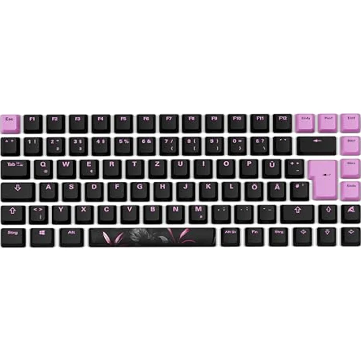 Sharkoon SKILLER SGK50 S3 Design Bundle D2, Tastatur- und Mauspadset mit abgenähten Rändern und deutschen PBT-Tastenkappen – Bild 3