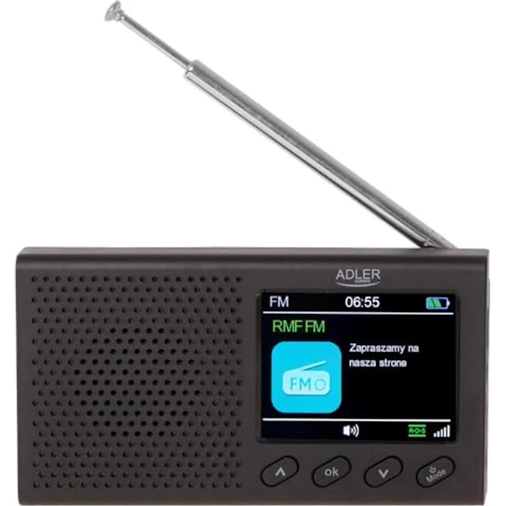 Adler AD 1198 UKW-Reiseradio, FM 87,5 – 108 MHz RDS, Bluetooth 5.0, LCD-Display, bis zu 20 Sender, analog/digital, schwarz – Bild 2