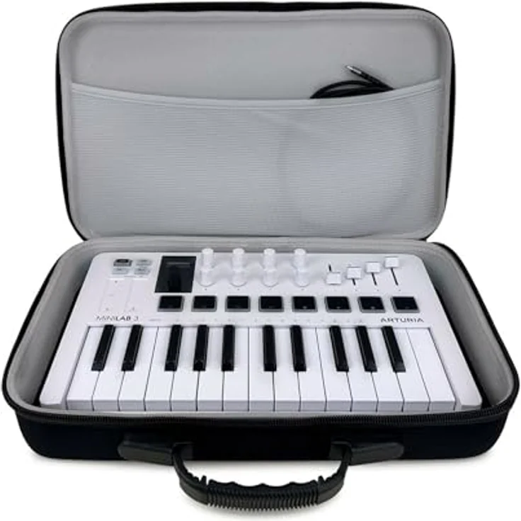 Analog PULSE Case für Arturia MiniLab / MicroFreak / MicroBrute, DJ Case aus robustem EVA-Schaum, schwarz, kompaktes Design 82 mm hoch – Bild 6