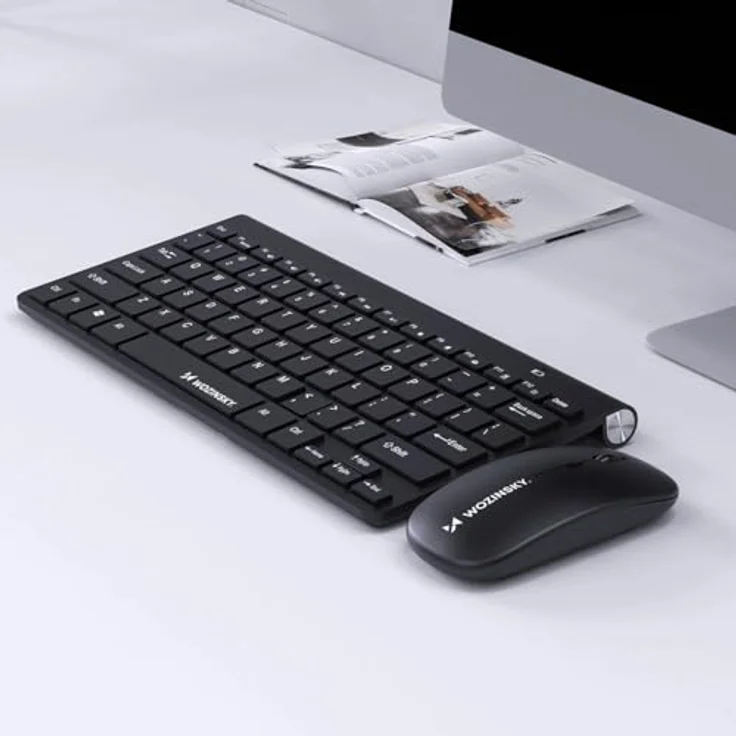 WOZINSKY WZKM-078 Wireless Tastatur & Maus, Kompakt, Schwarz, 2.4GHz, Leise Tasten, Ergonomisches Design, für Büro und Zuhause – Bild 2