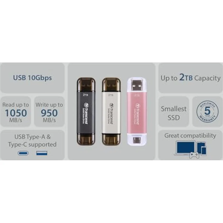 Transcend External SSD 1TB ESD310S USB – Bild 5