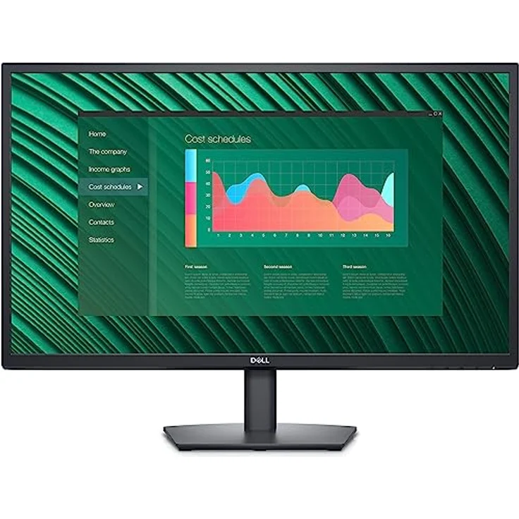 Dell E2723H 27 Zoll Full HD (1920x1080) Monitor, 60Hz, VA, 5ms, DisplayPort, VGA, 3 Jahre Garantie, Schwarz – Bild 1