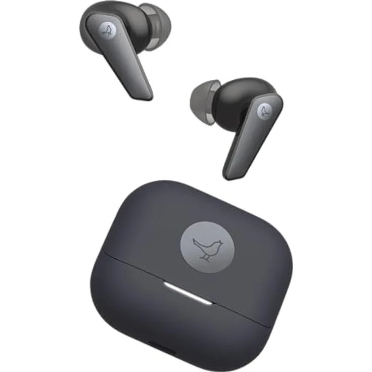 Libratone AIR+ 3 True Wireless In-Ear Kopfhörer mit aktiver Geräuschunterdrückung (Hi-Fi Sound, 24h Akku, ANC, Noise Cancelling, IP54, Bluetooth 5.2) (schwarz)