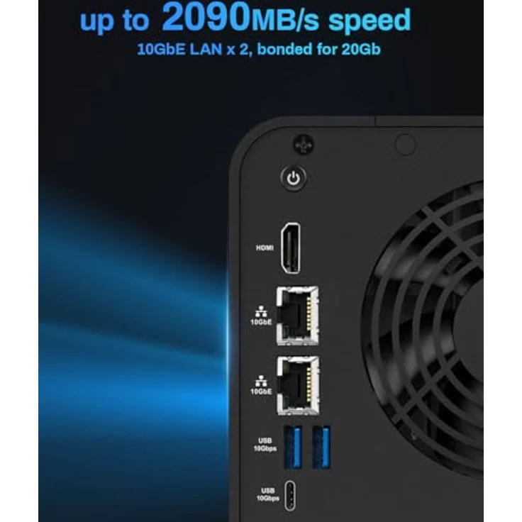 TERRAMASTER F4-424 Max NAS Storage - 4Bay Core i5 1235U 10Cores 12 Threads, 8GB DDR5 RAM, 10GbE Port X2, Diskless – Bild 3