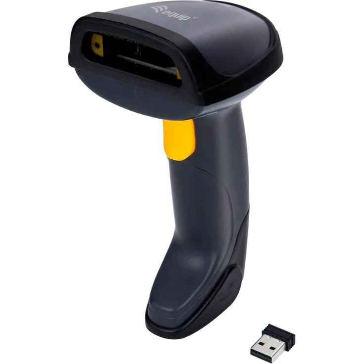 equip Barcode Handscanner Laser Wireless USB, Barcode-Scanner, Schwarz
