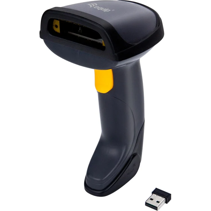equip Barcode Handscanner Laser Wireless USB, Barcode-Scanner, Schwarz – Bild 1