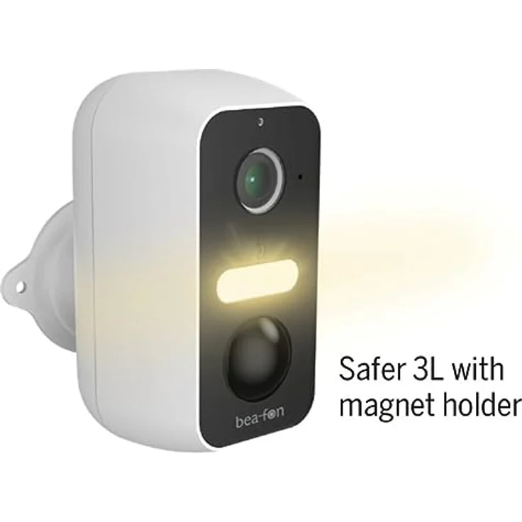 bea-fon/Smart Home/Safer 3L / schwenkbare Überwachungskamera für den Außenbereich mit LED Licht / 3MP Super HD Kamera / IP65 Schutz gegen Strahlwasser und Staubdicht/weiß/Netzwerk 2,4G WiFi – Bild 3