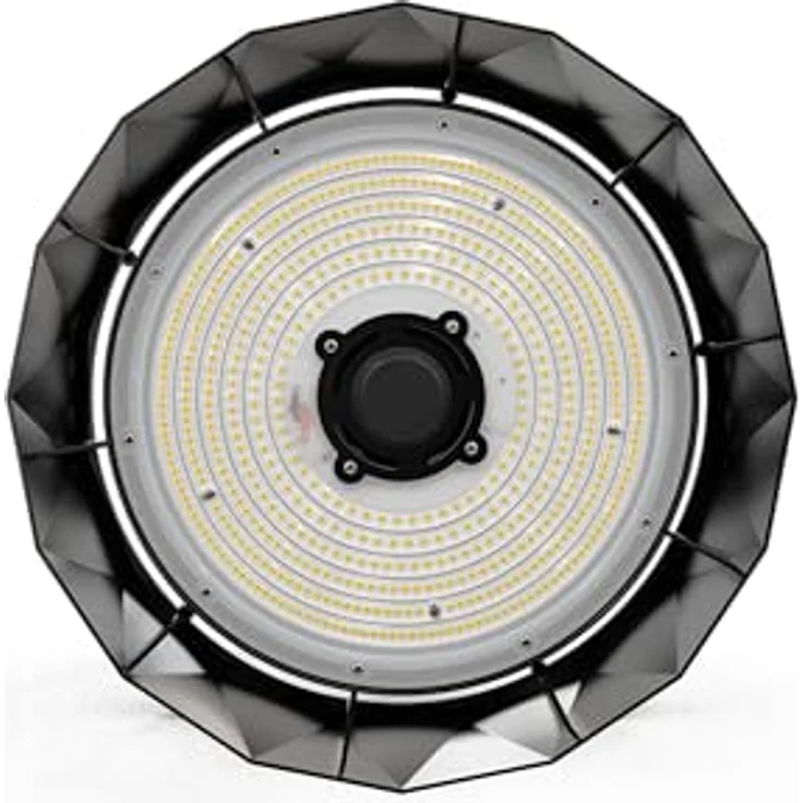 ENOVALITE Hallenstrahler LED Hallenleuchte 100W, 15000lm, 150lm/W, 5000K Neutralweiß Tageslicht, IP65, IK08 - UFO Lampe High Bay mit Markenkomponenten – Bild 2