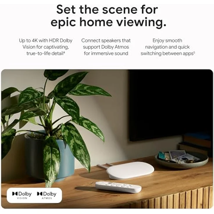 Google Kirkwood Pro leichtes Porzellan, 4K HDR mit Dolby Vision, 32 GB Speicher und sprachgesteuerte Fernbedienung – Bild 3