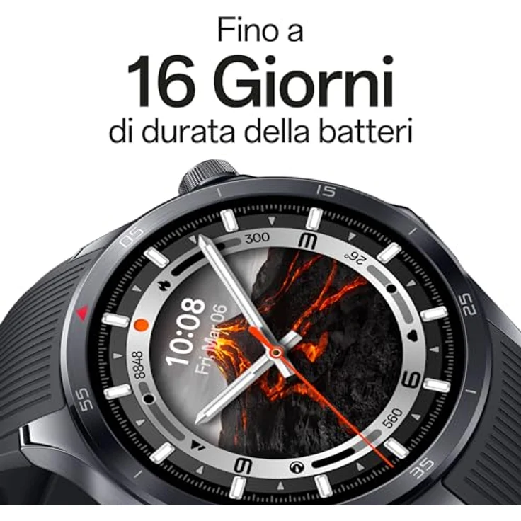 OPPO Watch X2, 1,50" AMOLED Smartwatch mit Bluetooth 5.2, GPS, NFC, 32GB ROM, 120h Akkulaufzeit, Lava Black [Italienische Version] – Bild 4