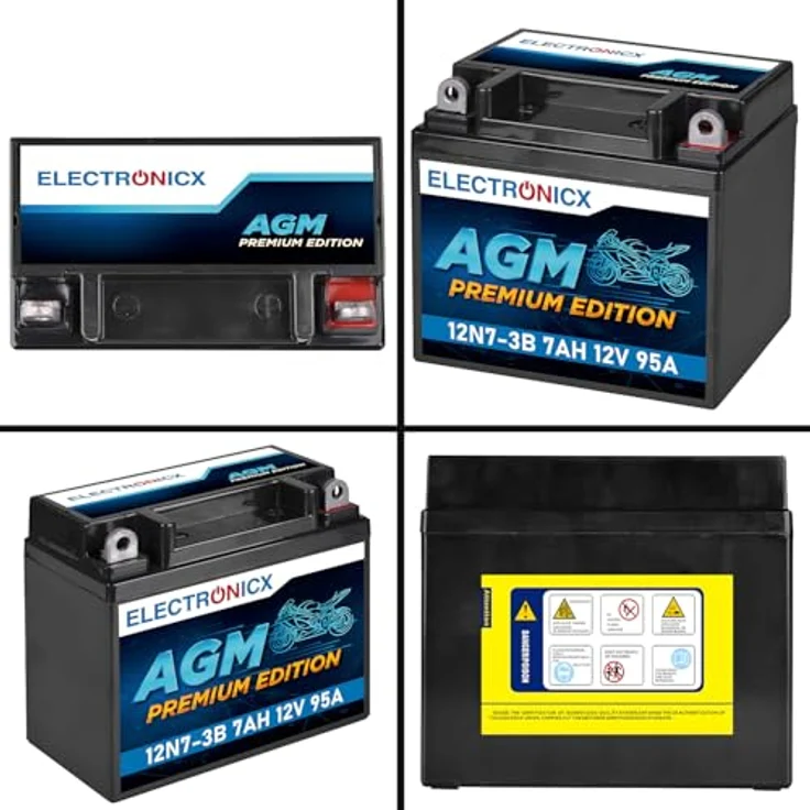 Electronicx AGM-12N7-3B, 7Ah 12V AGM Motorradbatterie - wartungsfrei, auslaufsicher und rüttelfest für Motorrad, Roller und Quad – Bild 9
