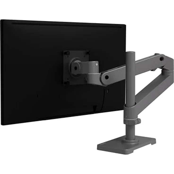 Ergotron LX Pro Monitor Arm, hohe Säule, Tischhalterung für Monitore bis 34 Zoll, Constant Force Technologie, Grau