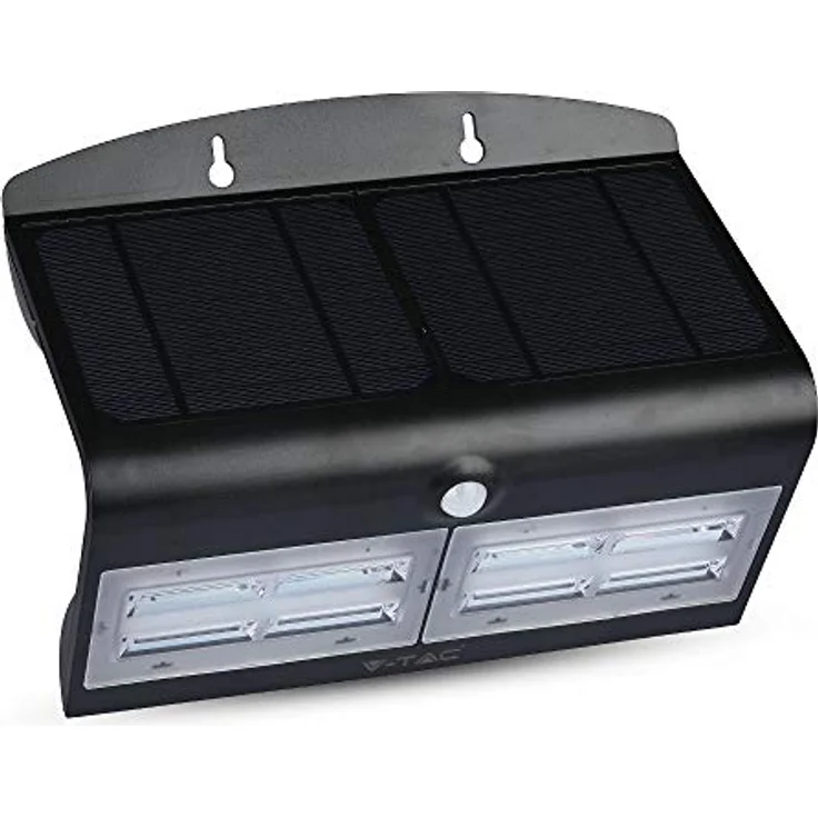 V-TAC Solar-Wandstrahler mit Bewegungsmelder VT-767-7-B 8279 LED 7.00W Tageslichtweiß Schwarz – Bild 1