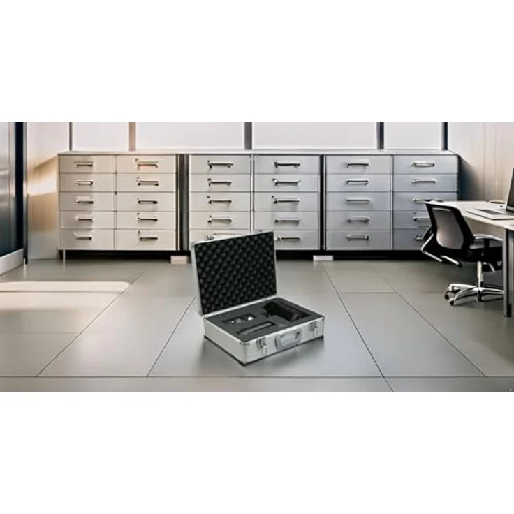 Alumaxx Multifunktions-Koffer "STRATOS II", silber aus Aluminium, mit Tragegurt, Gürtelschlaufe und Stativhalterung für Foto- und Videotechnik – Bild 3