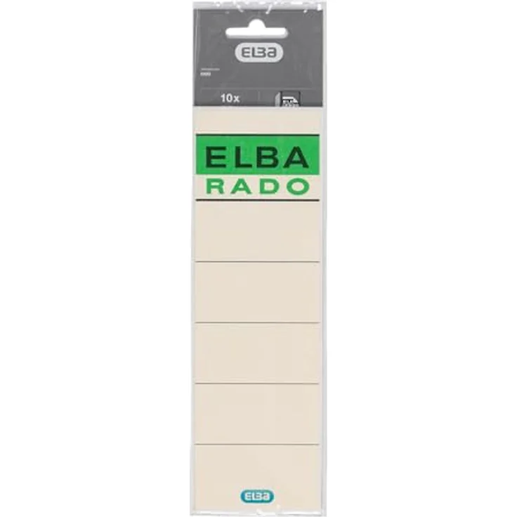 ELBA Ordneretiketten für Ordnerbreite 8 cm, 10 Stk, selbstklebend, Papier, weiß – Bild 2