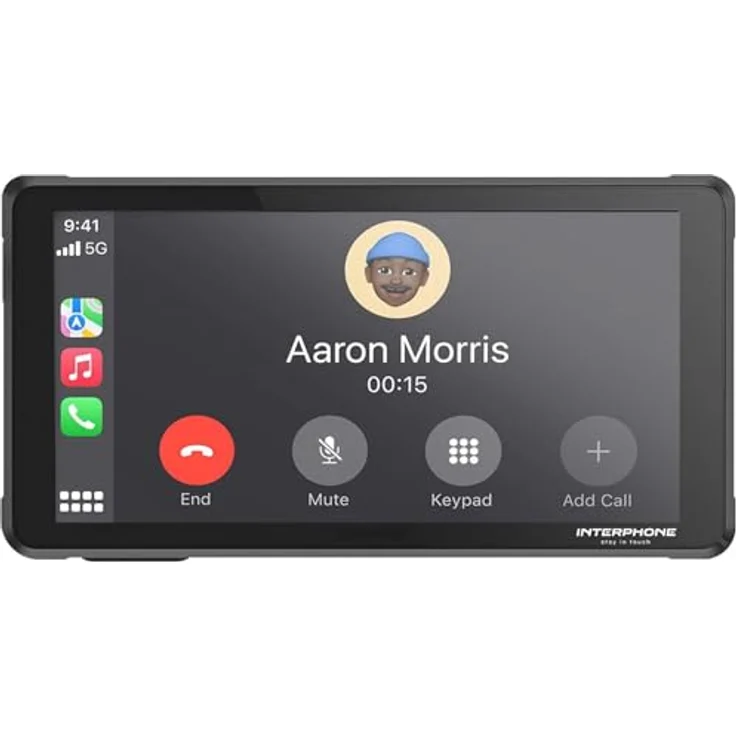Interphone Ridesync, Kabelloses Motorrad-Display mit 5,5 Zoll Touchscreen, IP66 wasserdicht, Quiklox-Befestigung, schwarz – Bild 3
