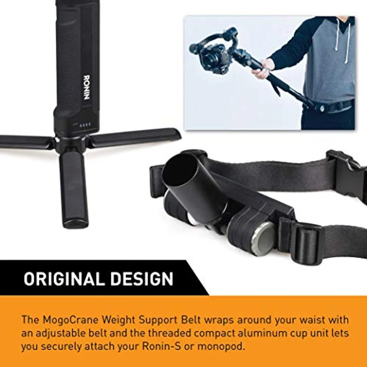 MoGoPod MogoCrane Gürtel-Set (Farbe + Becher aus Aluminium) für Stabilisator DJI Ronin und Stativ Monopode robust Halterung drehbar – Bild 7